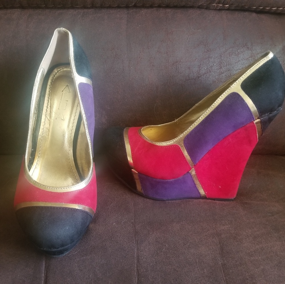 Alba Suede Wedges (multi-color)
